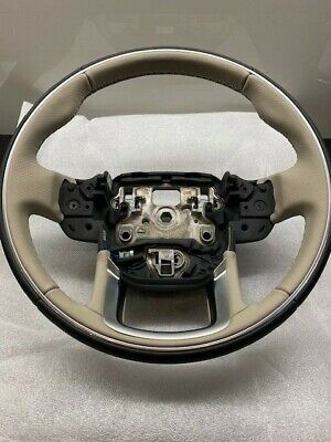 Range Rover Velar L405 L494 Ebony & Acorn Heated Steering Wheel With Chrome New