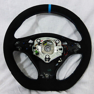 BMW E70 X5 M E71 X6 M Performance Alcantara Sport Steering Wheel Blue Stripe NEW