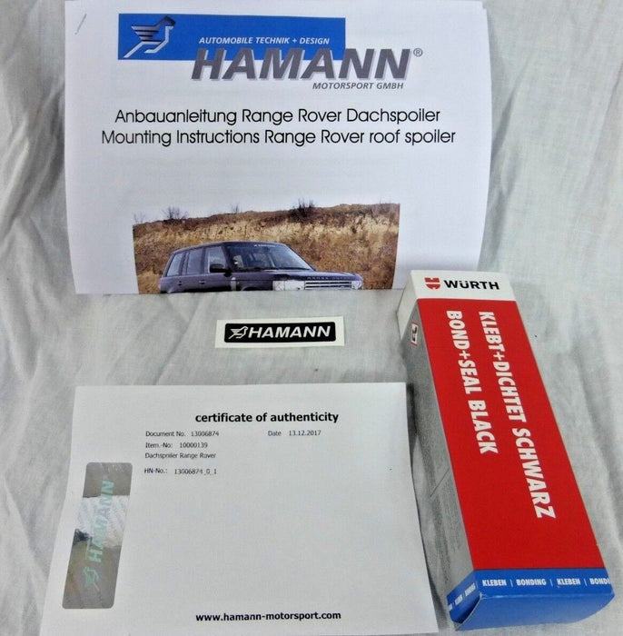 Hamann Brand OEM Range Rover L322 2003-2012 Rear Roof Tailgate Spoiler BRAND NEW
