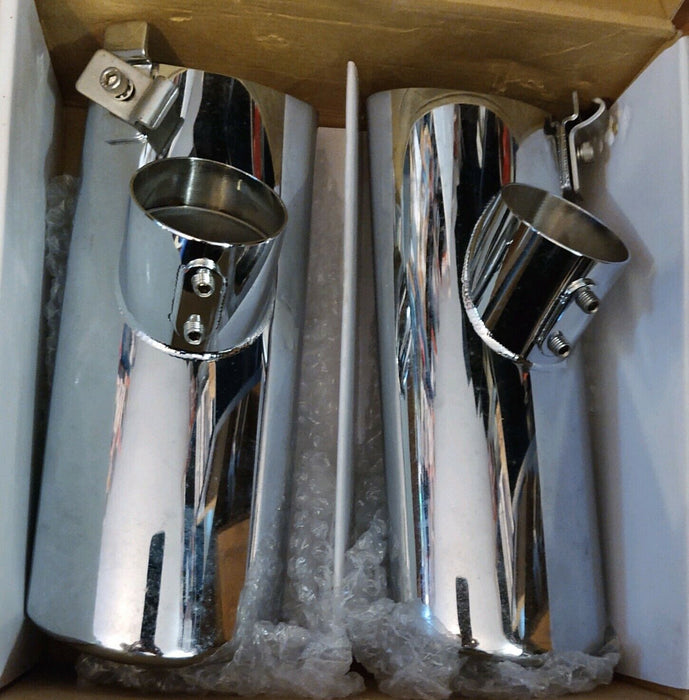 Mercedes W220 S Class 2000-2006 Custom Stainless Steel Exhaust Tips Brand New