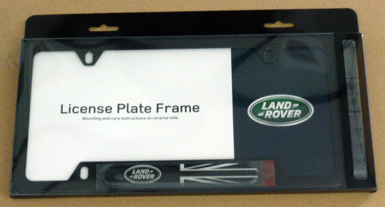 Land Rover Brand Genuine OEM Stainless Black License Plate Frame