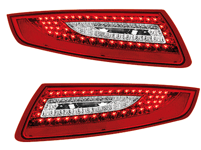 Porsche 997 911 2005-2008 Dectane Brand LED Red & Clear Taillights Brand New