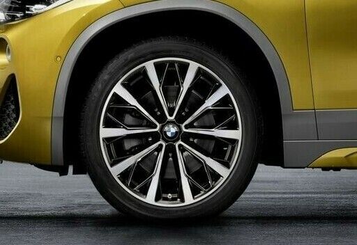 BMW OEM F48 F49 X1 F39 X2 V-Spoke Style 573 19" Gloss Turned Wheel Set Of 4 New