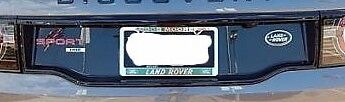 Land Rover OEM Discovery Sport Dynamic Black Tailgate License Plate Mounting New