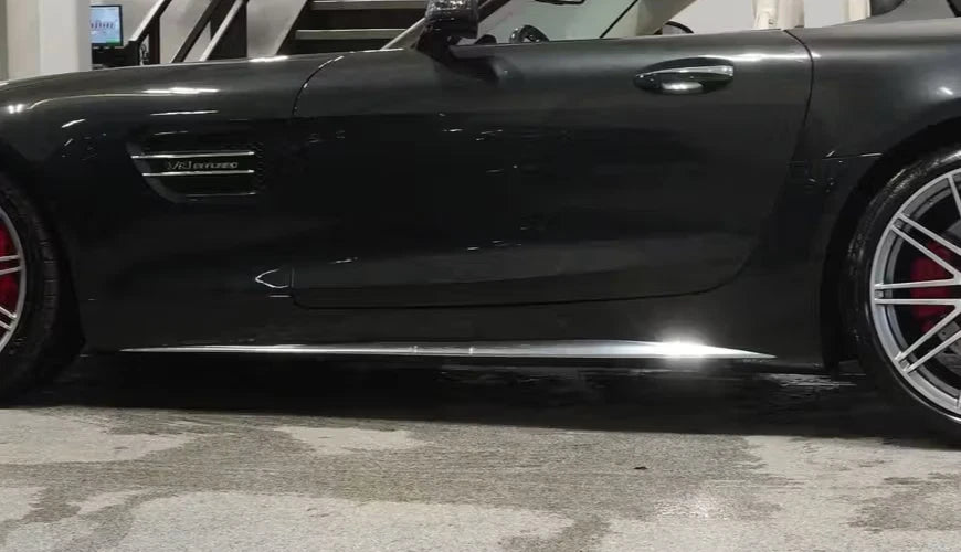 Mercedes Genuine C190 AMG GT C Side Skirt With Silver Or Black Trim Inserts Retrofit New