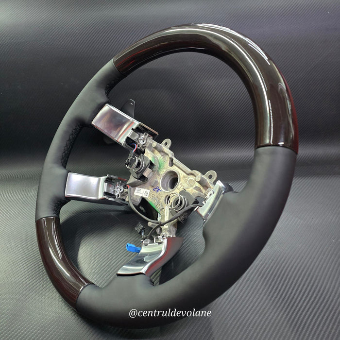 Range Rover L322 2003-12 Lined Oak Anthracite Heated Wooden Steering Wheel New