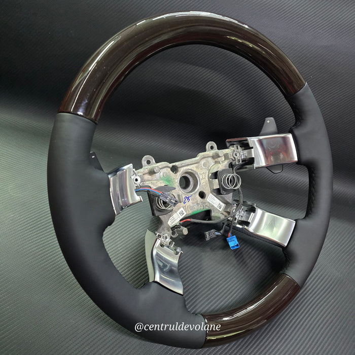 Range Rover L322 2003-12 Lined Oak Anthracite Heated Wooden Steering Wheel New