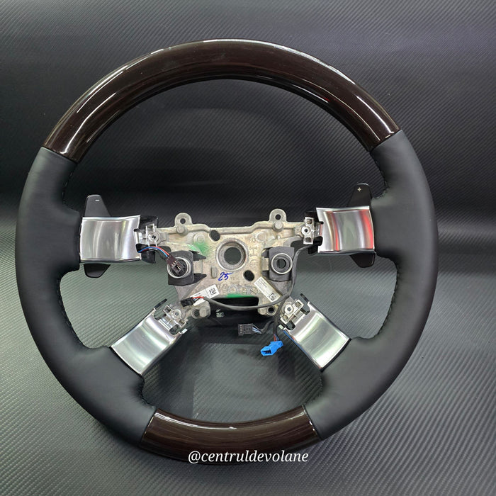 Range Rover L322 2003-12 Lined Oak Anthracite Heated Wooden Steering Wheel New