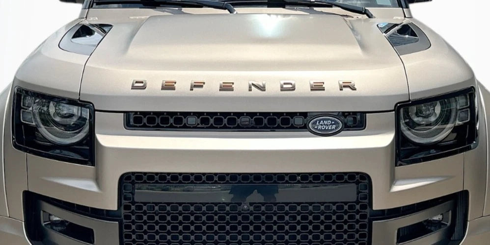 Land Rover OEM L663 Defender OCTA Midnight Satin Chrome Front & Rear Lettering