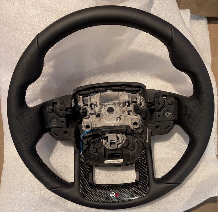 Range Rover Sport L494 SVR Black Heated Steering Wheel With Carbon Fiber Trim