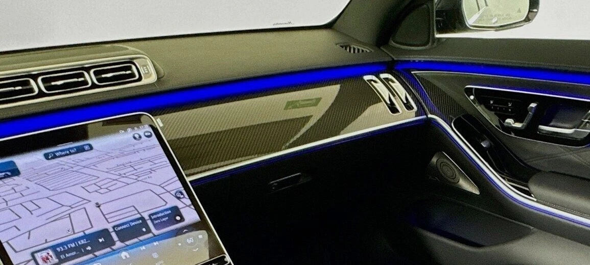 Mercedes-Benz OEM W223 S Class AMG Carbon Fiber Interior Trim Kit 6 Piece New