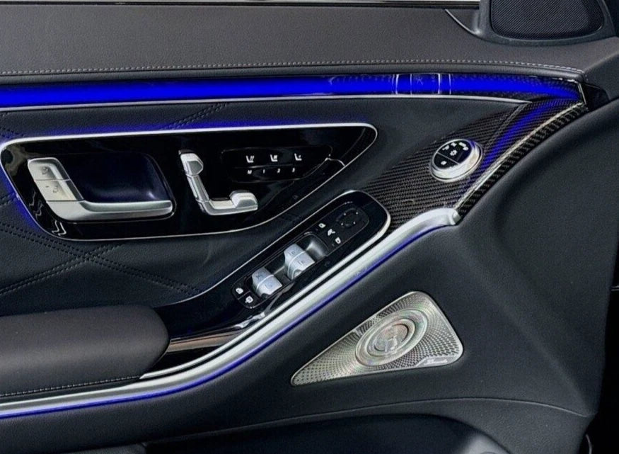 Mercedes-Benz OEM W223 S Class AMG Carbon Fiber Interior Trim Kit 6 Piece New