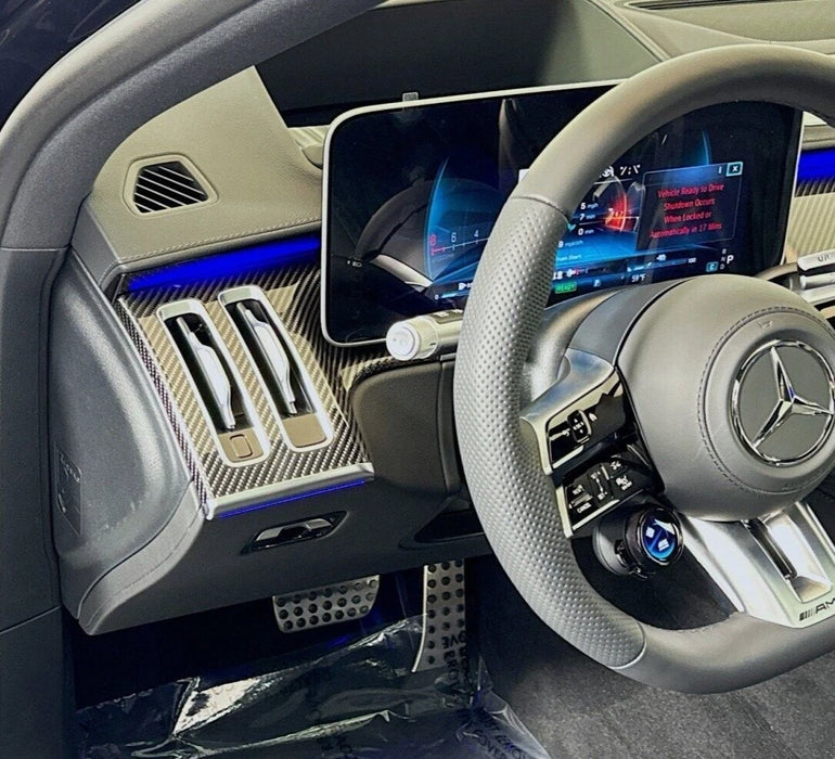 Mercedes-Benz OEM W223 S Class AMG Carbon Fiber Interior Trim Kit 6 Piece New