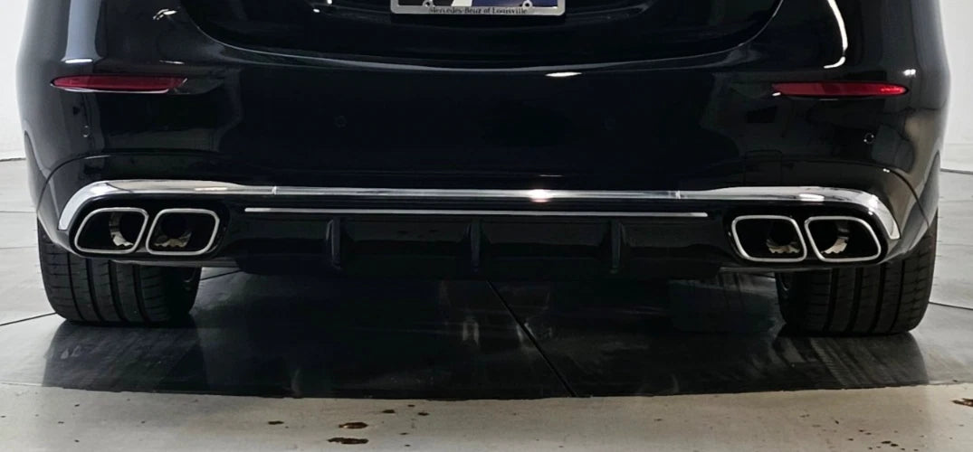 Mercedes OEM W223 S Class 2024 to S63 AMG Rear Bumper & Black Or Chrome Tips Conversion