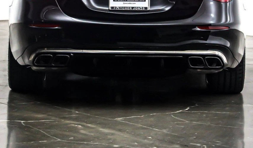 Mercedes OEM W223 S Class 2024 to S63 AMG Rear Bumper & Black Or Chrome Tips Conversion