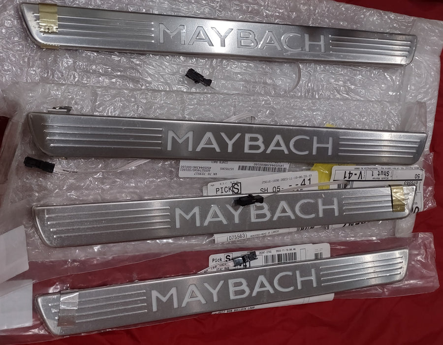 Mercedes OEM LED MAYBACH Illuminated Door Sill Trim Plates W167 GLE X167 GLS New