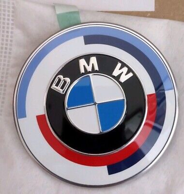 BMW OEM 50 Year 82mm Blue Red White Roundel Badge Emblem Front & Rear G26 New