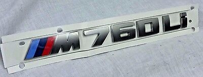 BMW OEM ///M760Li Cerium Grey Tri-Color Trunk Badge Factory Sealed G12 7 Series