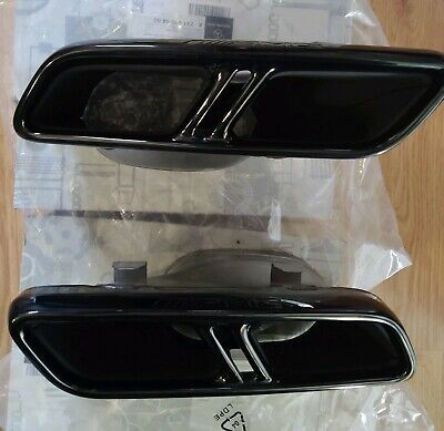 Mercedes-Benz OEM Quad Tip Black Chrome Night Package W222 C217 R231 S 65 SL 65 AMG