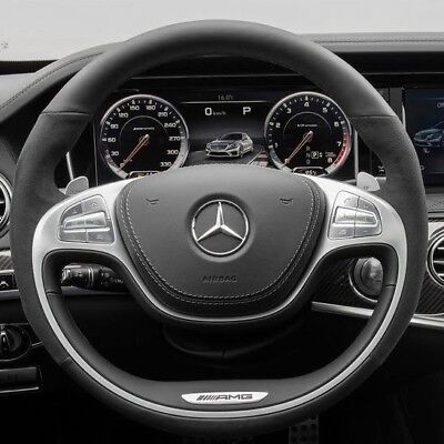 Mercedes-Benz OEM W222 S63 S63 S AMG Leather & Microfiber Heated Steering Wheel