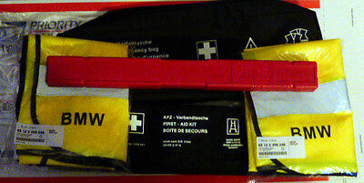 BMW OEM European Emergency Kit Bag With Warning Triangle Safety Vests First Aid