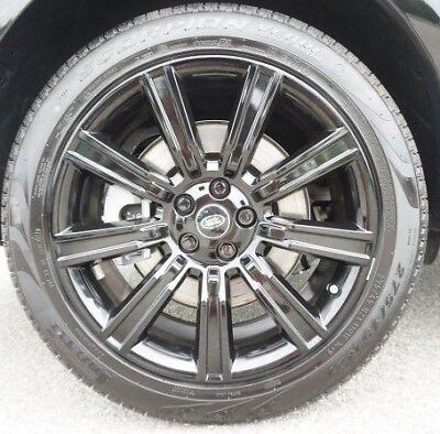 Range Rover L405 OEM 21" x 9.5" 9 Spoke Gloss Black Wheel Set Fits L494 L462 New