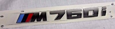 BMW OEM ///M760i Cerium Grey Tri-Color Trunk Badge Factory Sealed G12 Brand New