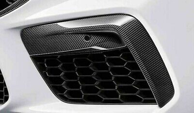 BMW OEM F91/F92/F93 M8 2020+ Carbon Fiber Front Bumper Grille Trim Pair New