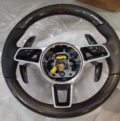 Porsche 991 911 2013-2019 PDK S Carbon Fiber Steering Wheel Stitching Custom New