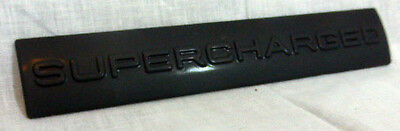 SUPERCHARGED Matte Black Tailgate Badge For Range Rover New