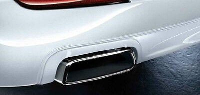 BMW F10 F11 535 Chrome Exhaust Tailpipe Pair 2011+ 5 Series M Performance OEM