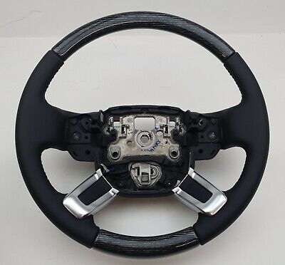 Range Rover OEM L405 2013+ Ebony Black & Argento Pinstripe Heated Steering Wheel