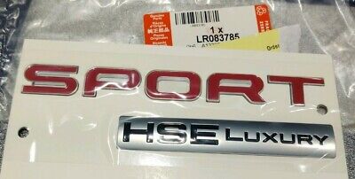 Land Rover OEM Discovery Sport L550 HSE Luxury Red Tailgate Badge Brand New