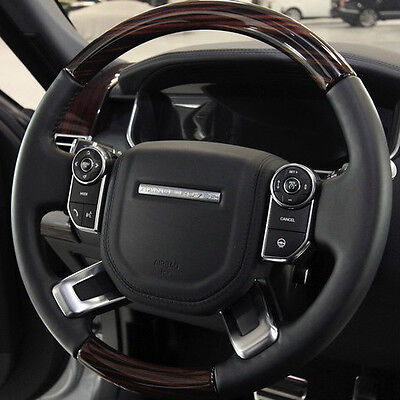 Range Rover L405 2013+ Ebony Macassar Wood & Leather Heated Steering Wheel NEW