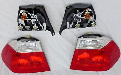 BMW OEM E46 1999-2001 3 Series Sedan OEM European Clear Taillight Pair Brand New