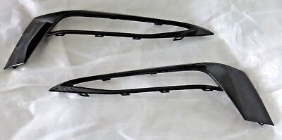 BMW OEM G30 G31 G38 5 Series 2017-2020 Sport Line Black Front Bumper Trim Pair