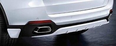 BMW OEM F15 X5 2014+ Aerodynamic Rear Bumper Apron Diffuser & Exhaust Tips NEW
