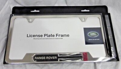 Land Rover Brand Genuine OEM Polished Aluminum License Plate Frame Range Rover