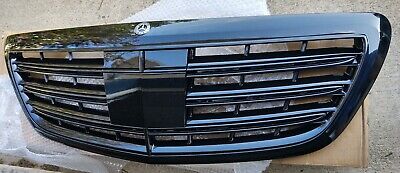 Mercedes-Benz OEM Gloss Black Front Grille Assembly S Class Sedan W222 2014-20