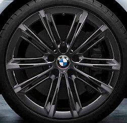 BMW F10 F12 F13 F06 5 & 6 Series Style 464 M V Spoke Liquid Black 20" Wheels OEM