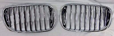 BMW OEM G11 G12 7 Series 2016+ M Aerodynamic S715A Chrome Front Grille Pair NEW