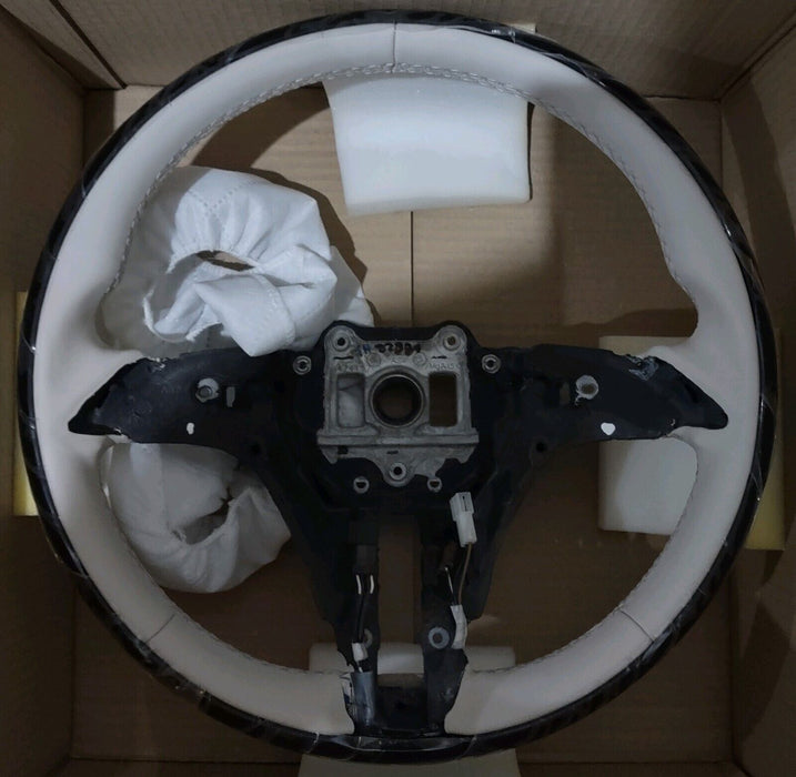 Mercedes-Benz OEM W223 S-Class 2021+ Poplar Wood Almond Beige Steering Wheel Rim