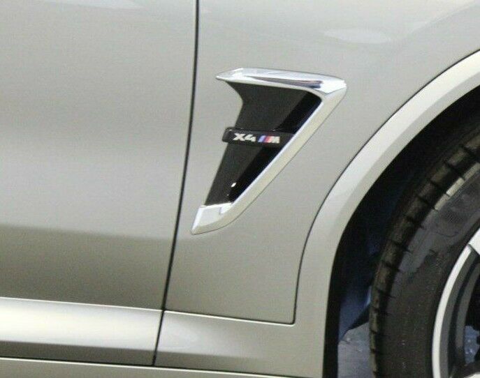 BMW OEM F98 X4 M 2020+ Chrome & Black Air Duct/Side Vent Pair Brand New