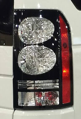 Land Rover OEM Black Pocketed LR4 LED Rear Taillight Pair 2012-2013 Version NEW