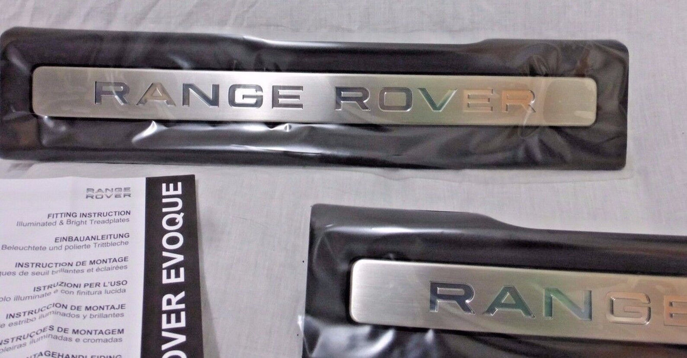 Land Rover Range Rover Evoque Genuine OEM Blue Illuminated Door Sills Pair L538