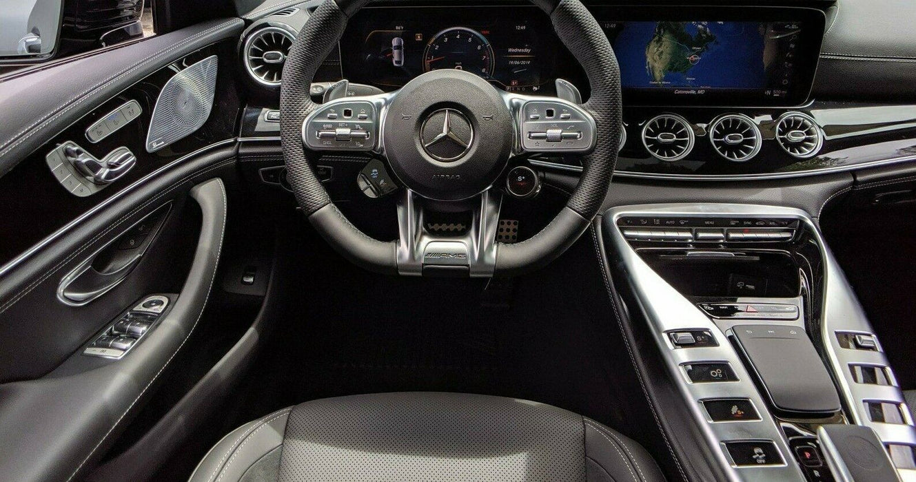Mercedes-Benz OEM X290 AMG GT Coupe Piano Black Interior Trim Kit 7 Pieces New