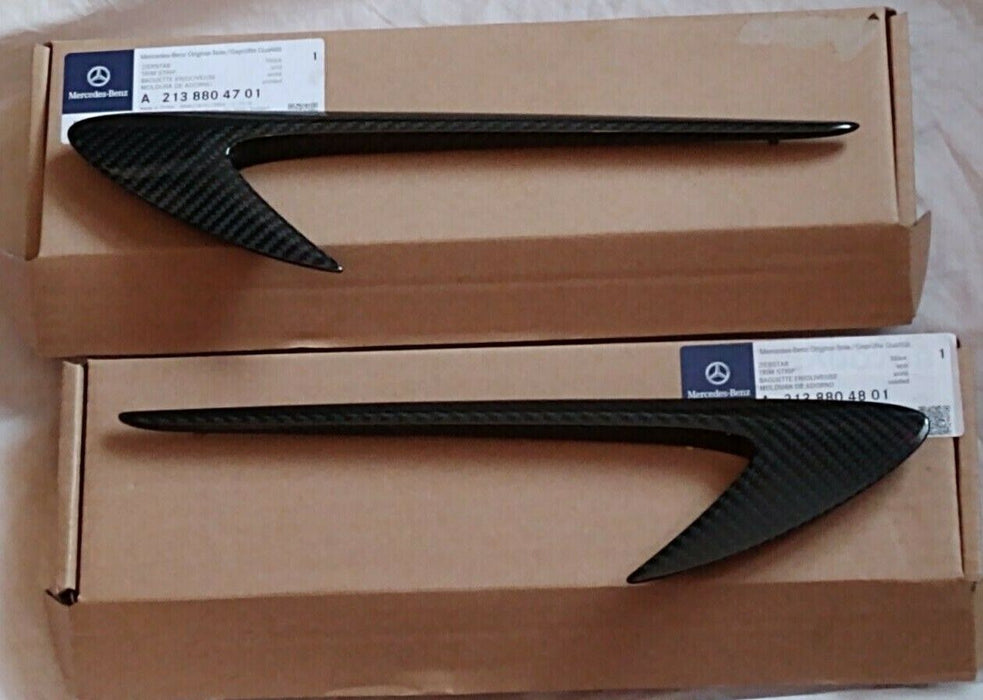 Mercedes-Benz OEM Carbon Fiber Fender Side Trims W213 E63 AMG (S) Brand New