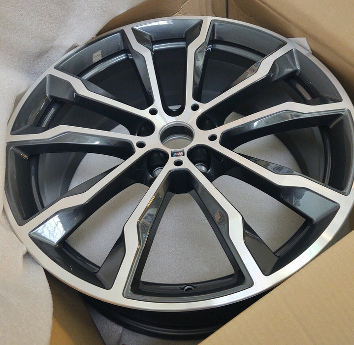 BMW OEM G01 X3 G02 X4 G05 X5 Radial Double Spoke Style 699M 20" Orbit Grey New