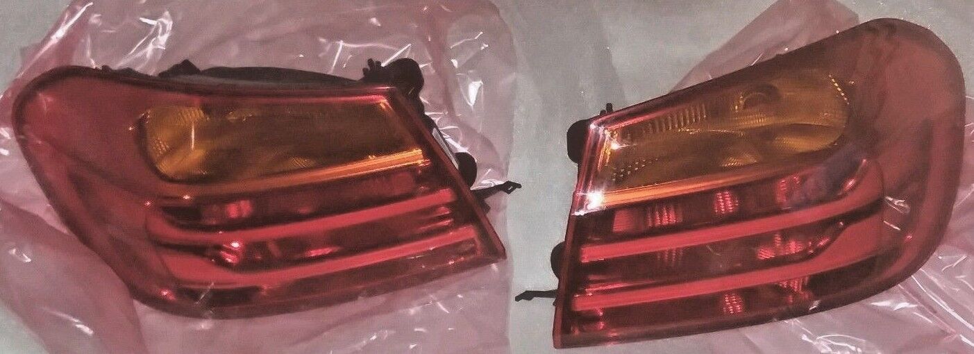 BMW F32 F33 F36 F83 4 Series European Spec Outer Taillight Pair Amber Lenses OEM