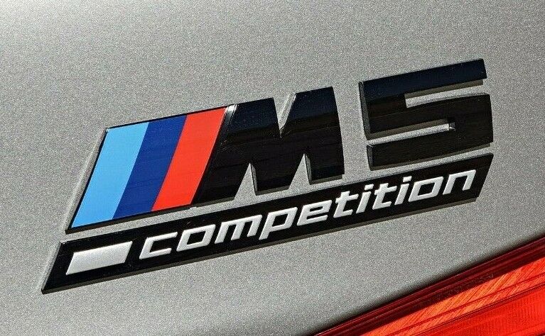 BMW Genuine OEM F90 2018+ M5 Competition Black Emblem Badge Brand New